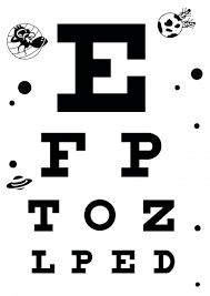 Eye Chart Size And Distance Nearsighted Eye Chart Small