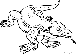 Coloring komodo dragon coloring pages tattoo colouring knights. Large Komodo Dragon Coloring Page Coloringall