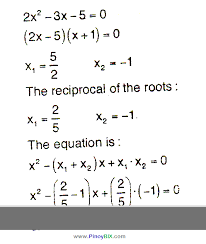 Find The Equation Whose Roots Are The