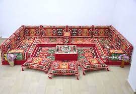 u shaped arabic majlis set floor sofa