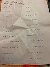 Solved Equations Worksheet Alger Kr So