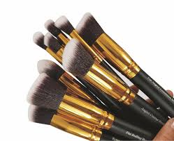 ps 540 makeup brush set black gold 10