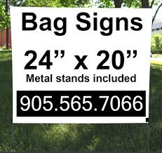 Plastic Lawn Signs Yard Bag Signs