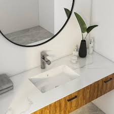 Altair Dixie 20 Retegular White Finish Ceramic Undermount Vanity Sink