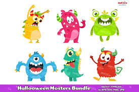 halloween monsters cartoon character