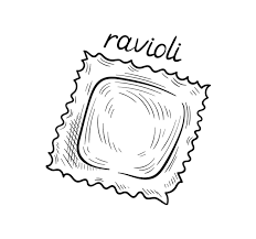 Pasta Line Concept Ravioli Shape Of