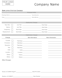 Employee Status Change Form 3 Words Templates Cool Words