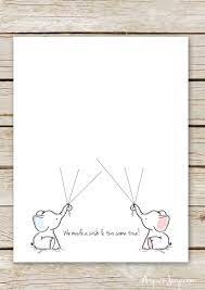 twin elephant baby shower guest book