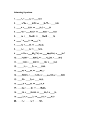 Balancing equations answers before giving you the answers, i just want to give a quick reminder about things you should do to balance the equations, and things you should try if the balancing isn't going too well. 33 Balancing Equations Worksheet Answers Chemistry Worksheet Project List