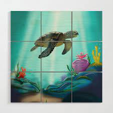 Sea Turtle Wood Wall Art By Tessa