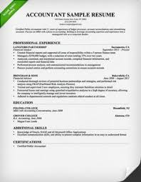 Sample Of Accounting Resume Template Template Sample Of