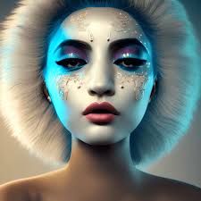 surrealistic fantasy makeup white