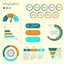 Infographics Set With Charts Graphs Step By Step Arrows Circle