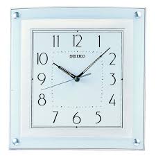 Clear Square Seiko Wall Clock