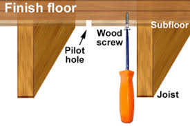 fixing a squeaky wood floor from below