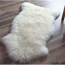ivory white sheepskin rug genuine white