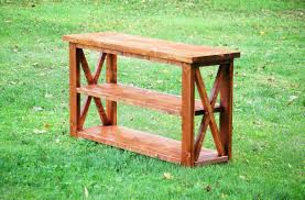 rustic x solid wood entryway console