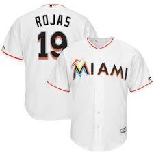 Pick up a new mens marlins jersey in authentic or replica looks, including the miami marlins cool base jersey that features. Miguel Rojas Miami Marlins Majestic Home Cool Base Player Jersey White Miami Marlins Miami Sports