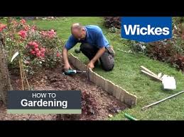 to install log roll edging with wickes