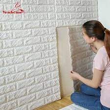 3d brick pattern wallpaper bedroom