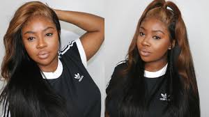 Some black women do n't dye their hair blonde to emulate white women but for a change of color & they love changing haircolors. Honey Blonde Hair Transformation For Black Women Corling Yaki Straight Lace Wig Vip Wigs Youtube