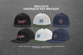 realistic snapback hat mockup 2336498