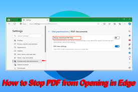 how to stop pdf from opening in edge