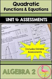 Quadratic Functions Assessments