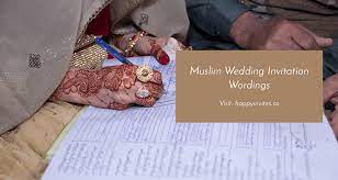 muslim wedding invitation wording