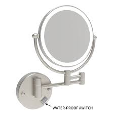 makeup vanity mirror brushed nickel