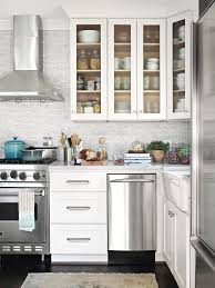 kitchen with these diy gl door cabinets