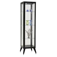 black alister 4 tier display cabinet