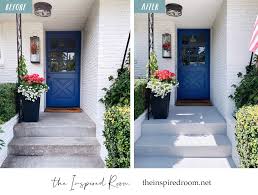 Entry Porch For Fall Painted Concrete