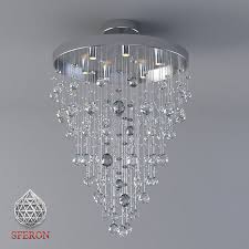 crystal ceiling light free 3d model