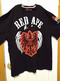 Big Men RED APE Size 5XL BLACK short sleeve T-shirt | eBay