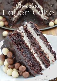 chocolate layer cake with cream cheese
