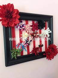 how to make a picture frame hair bow holder