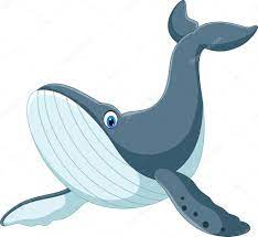 happy blue whale cartoon stock vector