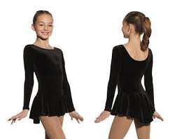 Mondor 2850 Long Sleeved Velvet Skate Dress Girls Ice