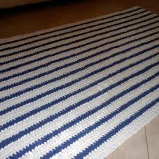 ivory striped rug rag rug coastal