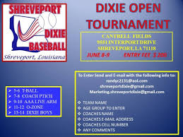 Shreveport Dixie Baseball Powered By Dixie Youth Baseball