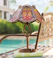solar outdoor table lamp wind and weather