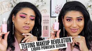 testing makeup revolution liquid powder