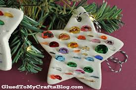 air dry clay sequined christmas ornaments