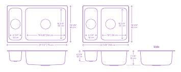 kitchen sinks dimensions & drawings
