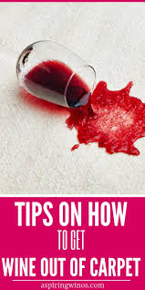 how to get wine out of the carpet
