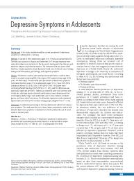 depressive symptoms in adolescents  article