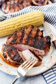 A perfect recipe for a busy workday dinner. Perfect Grilled Pork Chops With Sweet Bbq Pork Rub House Of Nash Eats