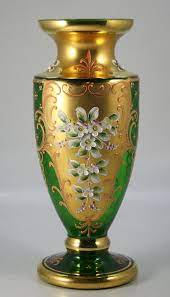 Venetian Enameled Glass Vase Vase