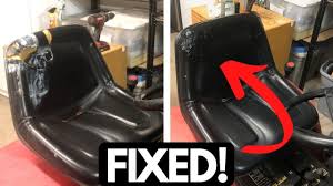 how i repaired my lawn mower seat